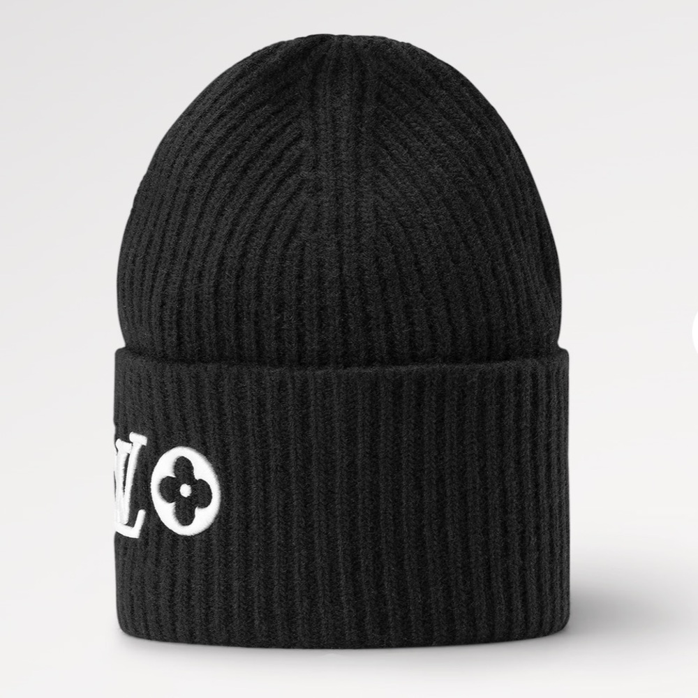 LV Black Headline Beanie